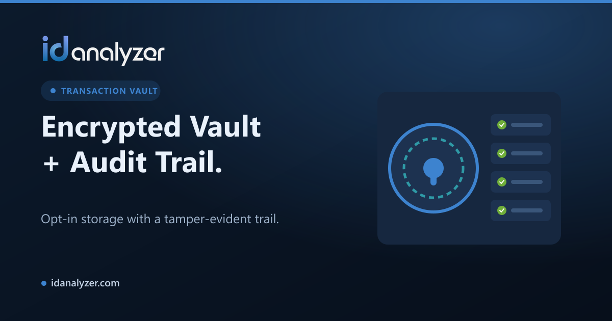 Identity Transaction Vault — Secure Cloud ID Storage | ID Analyzer
